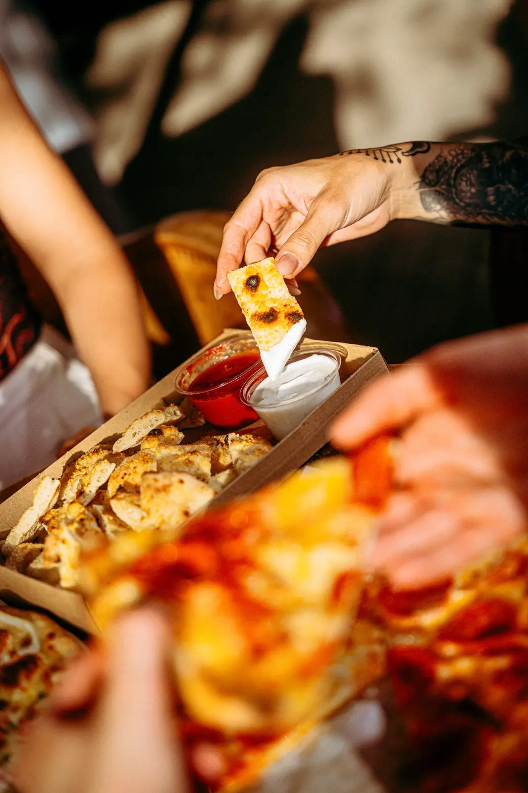 Focaccia és pizzák társaságban
